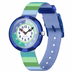 Montre Enfant FBNP226 - STRIPY GREEN<Flik Flak Outlet