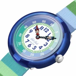 Montre Enfant FBNP226 - STRIPY GREEN<Flik Flak Outlet