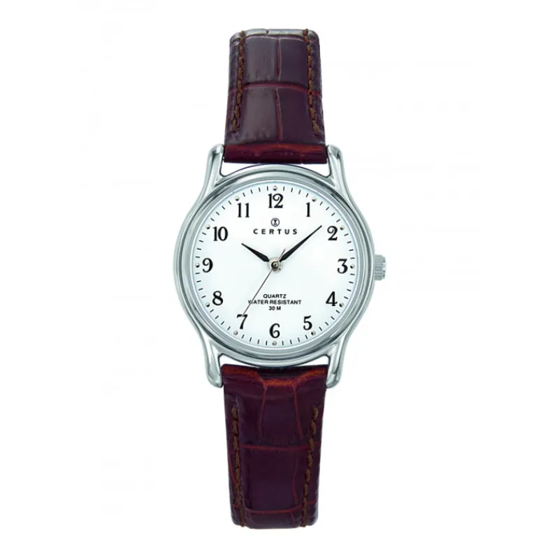 Montre Femme acier cuir marron644279<Certus Clearance