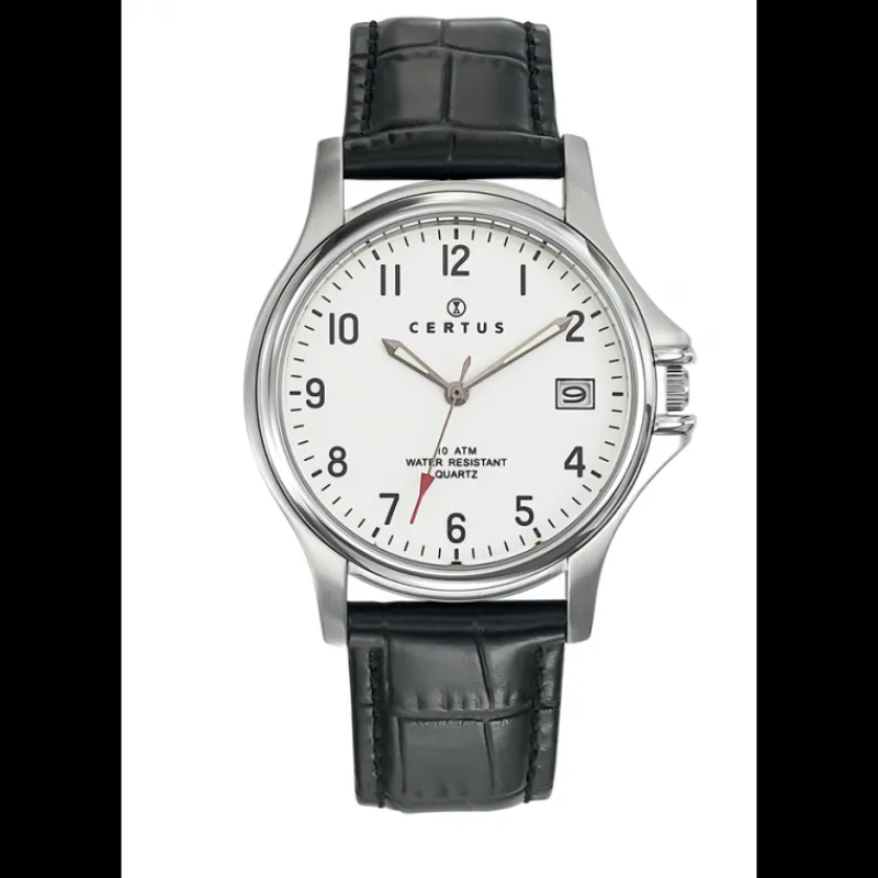 Montre Homme cuir noir610397<Certus Sale