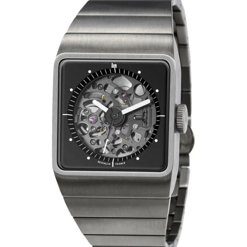 Montre Big TV automatique titane squelette pour Homme671656<Lip Fashion