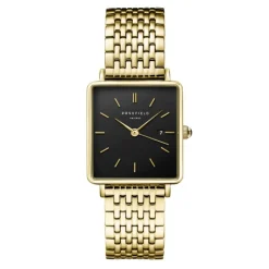 Montre Boxy Noir OrQBSG-Q017<Rosefield Outlet