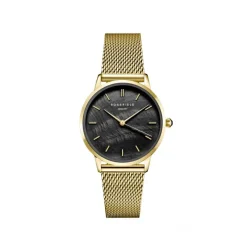 Montre Pearl Edit Maille Noir OrRBGMG-R07<Rosefield Outlet