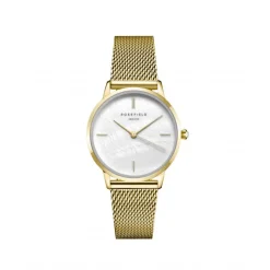 Montre Pearl Edit Maille Or JauneRMGMG-R06<Rosefield Hot