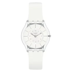 Montre SkinSS08K102 - WHITE CLASSINESS AGAIN<Swatch Clearance