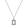 Pendentif seul Argent Rhodié - Oxyde de Zirconium Vert et Bleu 600114<GO Mademoiselle Best