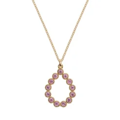 Pendentif seul Plaqué or - Oxyde de Zirconium rose 604118<GO Mademoiselle Outlet