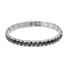 - Bracelet acier Gatsby 8mm bicolore acier PVD noir 21cmHB4882<Rochet Outlet