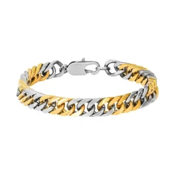 - Bracelet CROONER Acier Bicolore PVD Jaune 8mm x 21cmHB8467A<Rochet Best