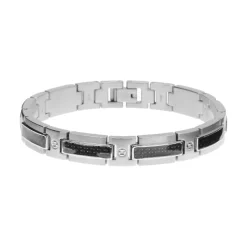 - Bracelet Hybrid acier / carbone 10mm 21cmB501090<Rochet Hot