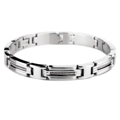 - Bracelet MARINA Acier/Câble 8.5mm x 21cmB062360A<Rochet Best