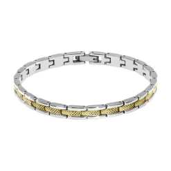 - Bracelet SANTORIN Acier Bicolore PVD jaune 6mm x 21cmHB4763<Rochet Outlet