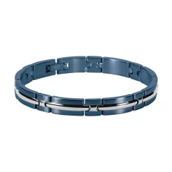 - Bracelet TRINIDAD Acier Bicolore PVD Bleu 8mm x 21cmB042286A<Rochet Clearance