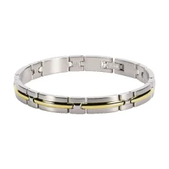- Bracelet TRINIDAD Acier Bicolore PVD Jaune 8mm x 21cmB042287<Rochet Online