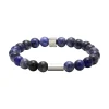 - Bracelet Zen perles Ø8mm lapis lazuli / acier moletéB286012<Rochet Clearance