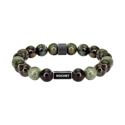 - Bracelet ZEN perles Ø8mm Jaspe Kambaba acier moleté vintageHB2848A<Rochet Clearance