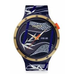 Année du SerpentSB05Z700 - BLUE AND GOLDEN LITHE DANCER<Swatch Sale