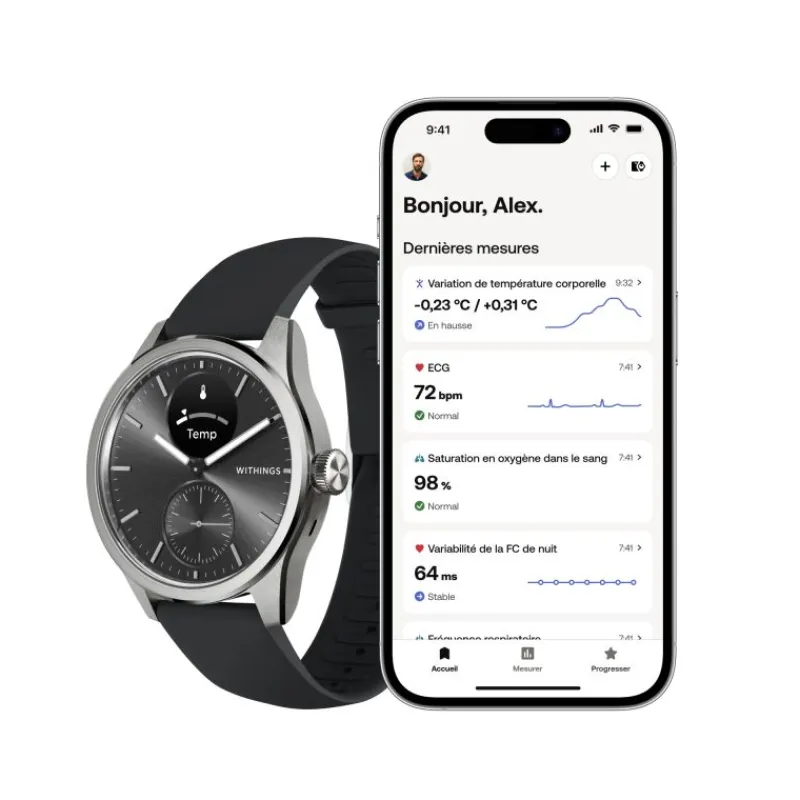 Withings ScanWatch 2 Ø42mmWSW 242 BLACK< Hot